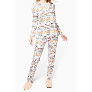 ROLLER‎ RABBIT Bands Weave Pajamas thanksgiving set size Large